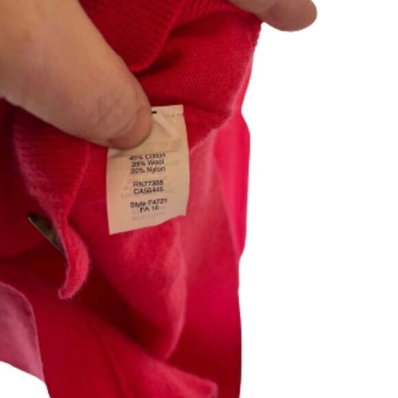 J.Crew button front wool/cotton blend cardigan PINK XS - Picture 3 of 5